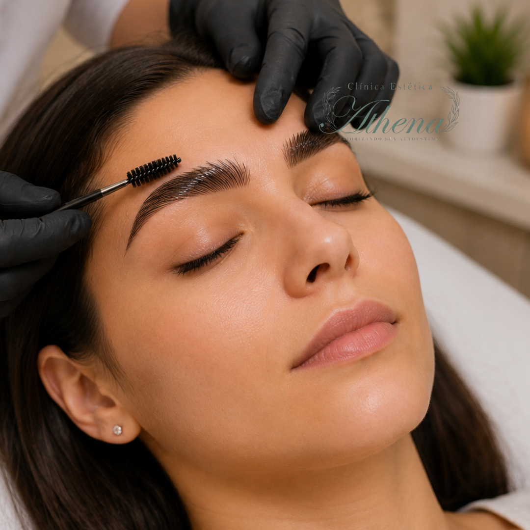 Brow Lamination ou Fiber Brow 360 em Içara - SC | Clinica Estética Athena